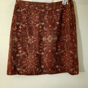 J.Jill Tapestry Garnet Skirt sz 10 Petite